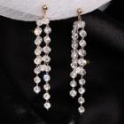 Faux Crystal Fringed Earring 1 Pair - 8 - Faux Crystal Fringed Earring - One Size