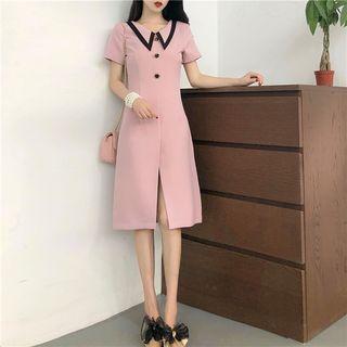 Slim-fit Convestable Short-sleeve Dress