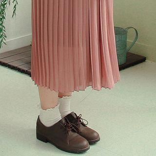 Chiffon Accordion-pleat Maxi Skirt