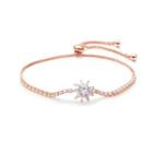 Simple And Brilliant Plated Rose Gold Star Bracelet With Cubic Zirconia Rose Gold - One Size
