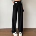 High Waist Asymmetrical Wide Leg Dress Pants