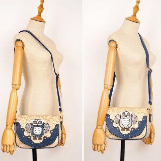 Faux-leather Applique Cross Bag