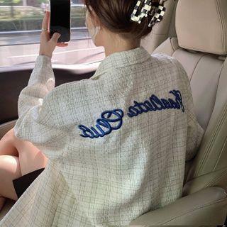 Lettering Tweed Jacket