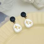 Star Drop Earring 1 Pair - Blue & Off-white - One Size