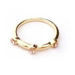 Pink Color Matching Amphibole Ring Gold - One Size