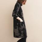 Print High-neck Long-sleeve Dress