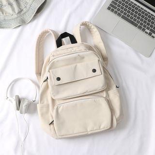 Plain Pocket Accent Backpack