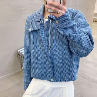 Lapel Cargo Denim Jacket