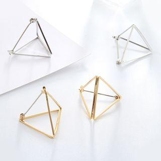 3d Triangle Earrings