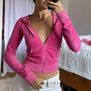 Long Sleeve Velvet Crop Hooded Zip Jacket