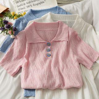 Slim-fit Embossed Polo Shirt