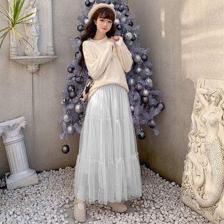 Meshed Chiffon Skirt