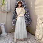 Meshed Chiffon Skirt