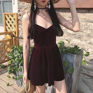 Open Back V-neck Spaghetti Strap Dress