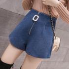 Zip Woolen Shorts
