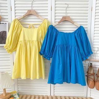 Tie-back Loose Mini Dress