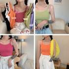 Sleeveless Slim-fit Plain Camisole Top