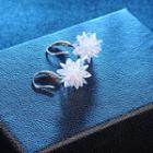 Flower Hook Earring 1 Pair - Flower - White - One Size
