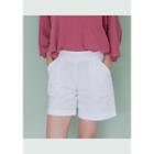 Elasticized Waist Cuff-hem Shorts