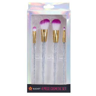 Set Of 4: Unicorn Makeup Brush As Shown In Figure - One Size