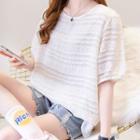 Short-sleeve Crew Neck Top
