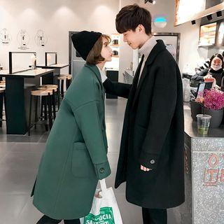 Couple Matching Pocketed Single-breasted Coat