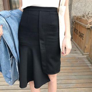 Asymmetric Ruffle Skirt