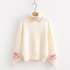 Paw Embroidered Sweater