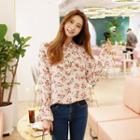 Crew-neck Floral Pattern Top