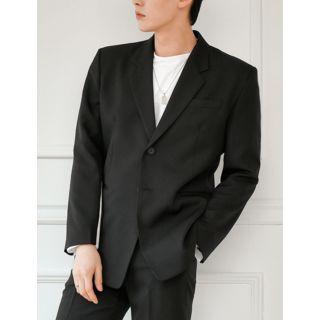Contrast-panel Blazer Black - One Size