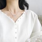 Oval Lock Pendant Necklace L135 - One Size