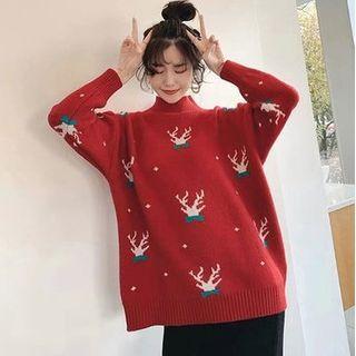 Dotted Holiday Pattern Sweater