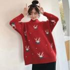 Dotted Holiday Pattern Sweater