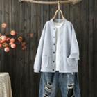 Snap Button Quilled Jacket