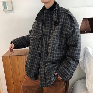 Couple Matching Plaid Cargo Jacket