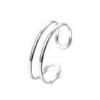 Fashion Simple Line Open Bangle Silver - One Size