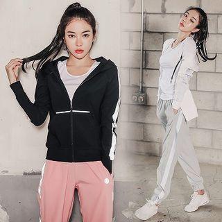 Set: Sport Long-sleeve Jacket + Sport Short-sleeve T-shirt + Sport Pants