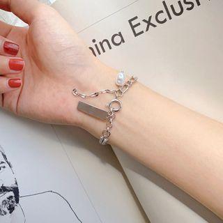 Faux Pearl Alloy Bracelet Bracelet - One Size