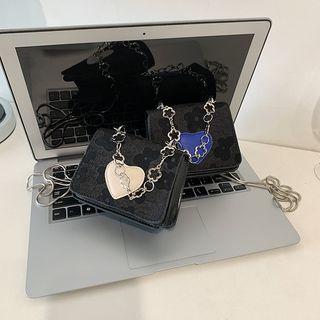 Floral Heart Applique Crossbody Bag