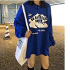 Printed Ripped Sweatshirt