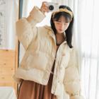 Hooded Buttoned Padded Jacket