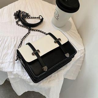 Chain Color Block Crossbody Bag