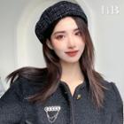 Plaid Beret Black - M