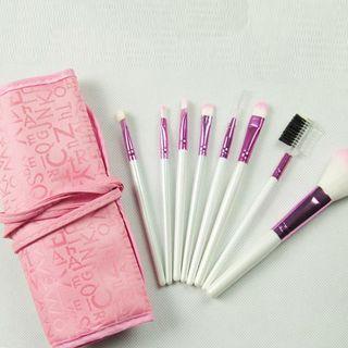 Set Of 8: Makeup Brush Pink - One Size