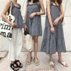 Gingham Frill Trim Tiered Top / Minidress / Midi Dress