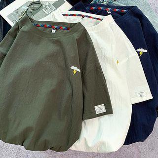 Oversized Short Sleeve Embroidery T-shirt