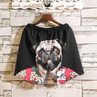 Pug Print Shorts