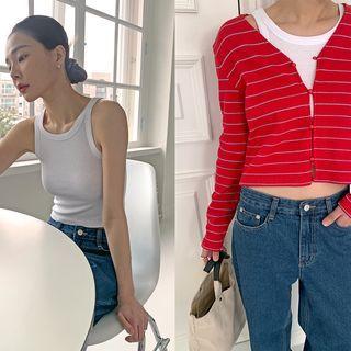 Fitted Cropped Tank Top
