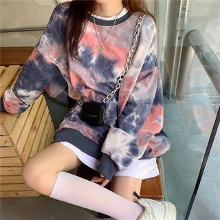 Tie-dye Loose-fit Sweatshirt As Figure - One Size