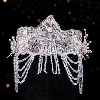 Faux Crystal Wedding Tiara 1 Pc - White - One Size